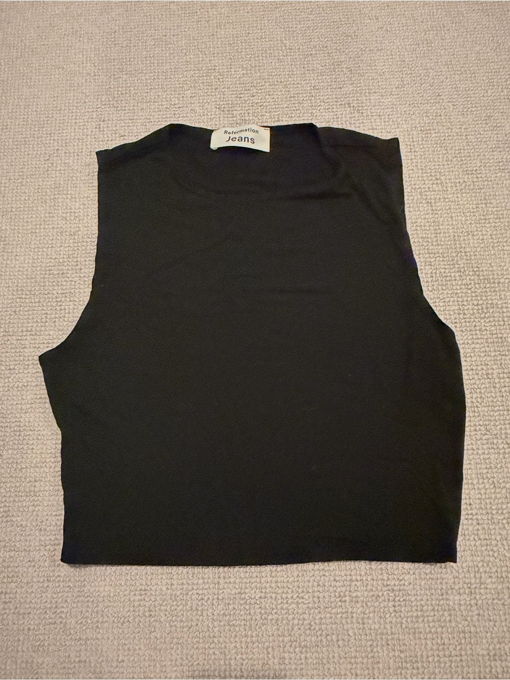 Reformation Black Sleeveless Knit Tank
